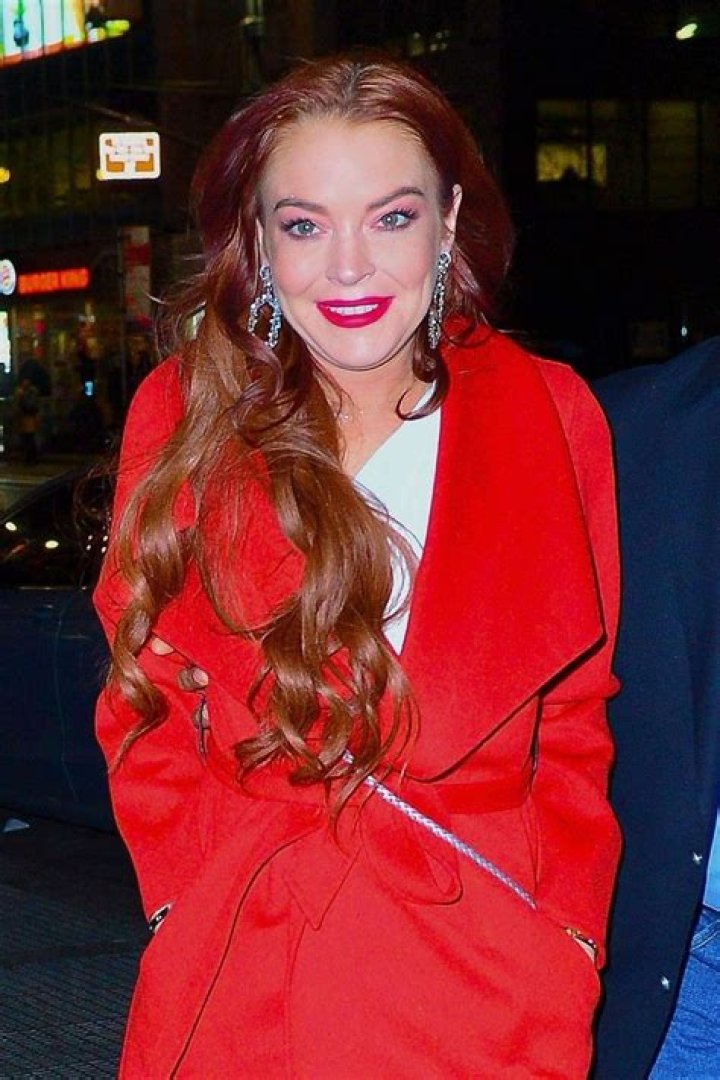 LINDSAY LOHAN Arrives at Magic Hour Rooftop Party in New York 01/07
